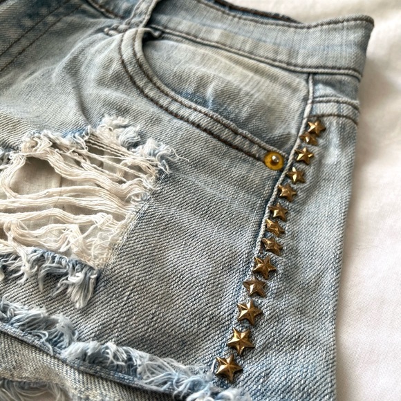 Low Rose Denim Shorts - Picture 3 of 4